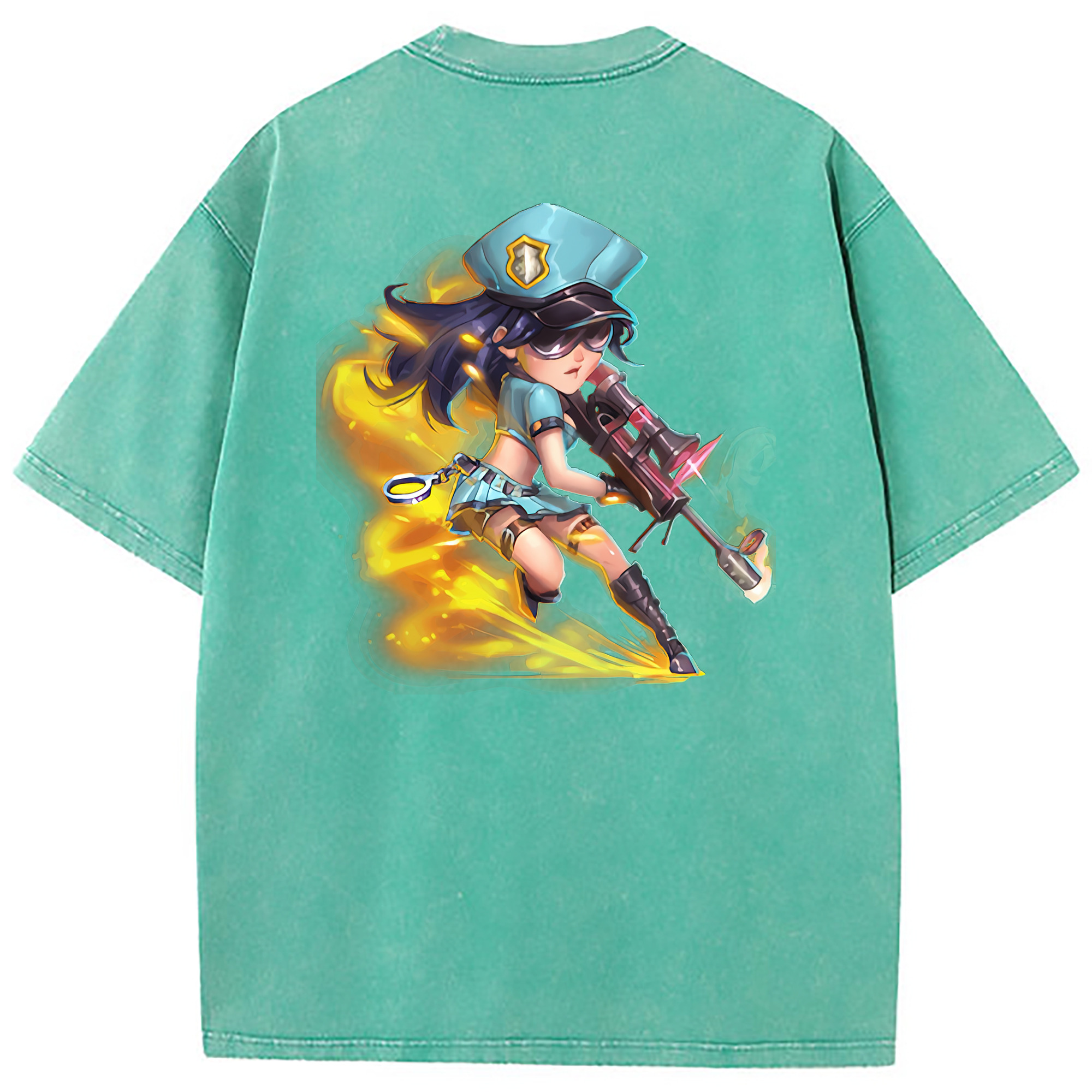 （画像用） リーグ・オブ・レジェンド League of Legends LOL 綿100% ヴィンテージ風 半袖Tシャツ（背面プリント）